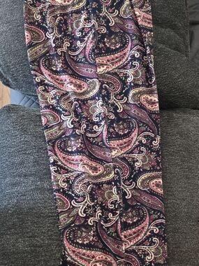 Paisley Wide Leg Pants in Pink & Navy